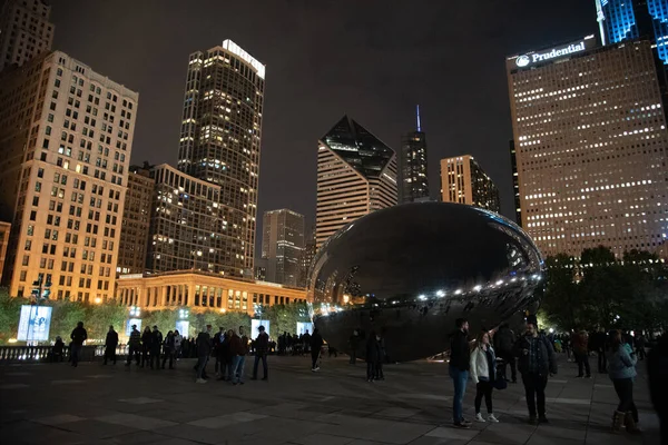 Chicago Eua Novembro 2019 Cloud Gate Aka Bean Uma Das — Fotografia de Stock