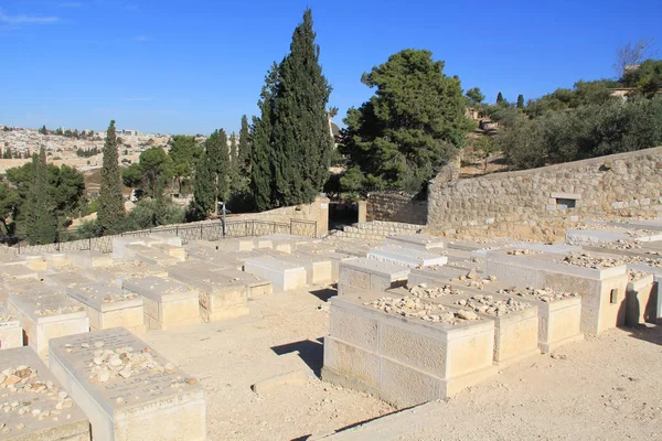 Cimetière juif sur le Mont des Oliviers — Photo