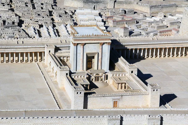 Το μοντέλο του ναού στο όρος των ναών στην αρχαία Ιερουσαλήμ — Φωτογραφία Αρχείου