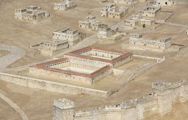 Modelo de Jerusalém Antiga Focada na Piscina de Betesda — Fotografia de Stock