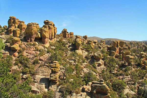 Hoodoo formaties in Chiricahua Nationaal Monument, Arizona — Stockfoto