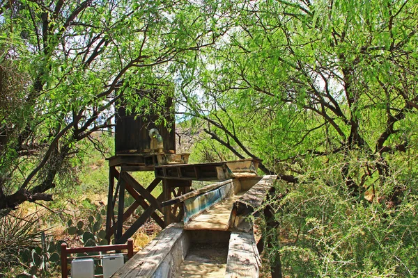 Mining Sluice on La Posta Quemada Ranch in Colossal Cave Mountain Park — Stock Photo, Image