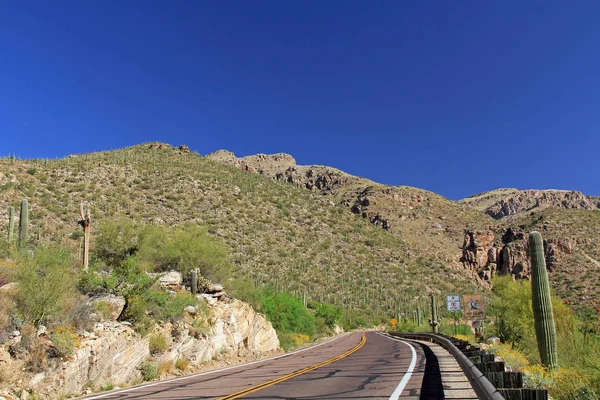 Driving up Mount Lemmon in Tucson Arizona — Stock Photo, Image