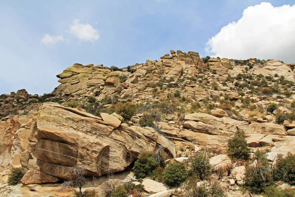 Rocky Hillside Along the Road Going Up Mt. Леммон — стоковое фото