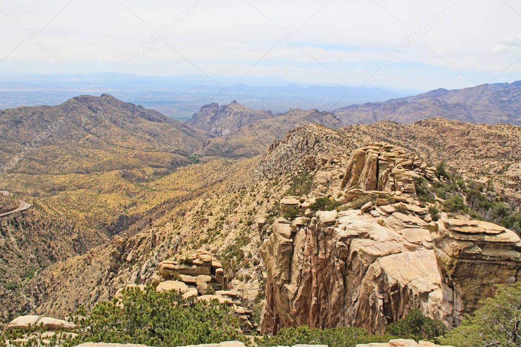 View Towards Tucson from Windy Point Vista