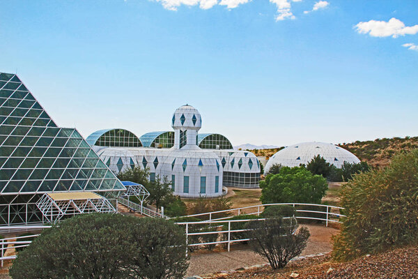 Outside the Biosphere 2 in Tucson Arizona