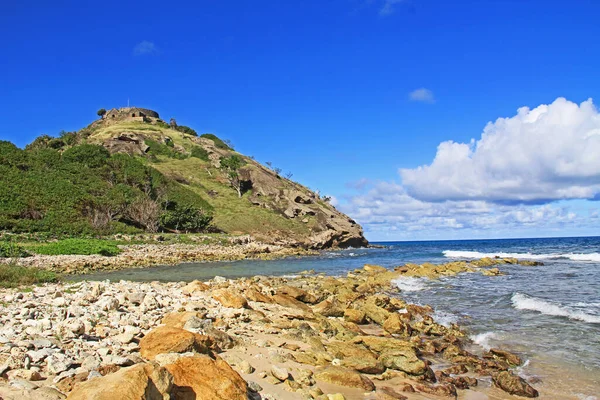 Beach View Old Fort Barrington Five Islands Peninsula Deep Bay — Stock Photo, Image