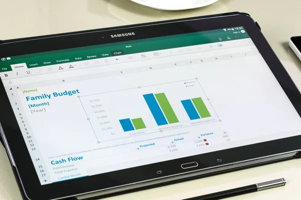 Microsoft Office Excel app Samsung Tablet