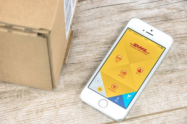 DHL app iphone üzerinde