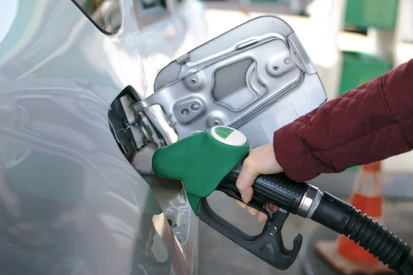 Fuel pump at petrol station — Stock Photo, Image