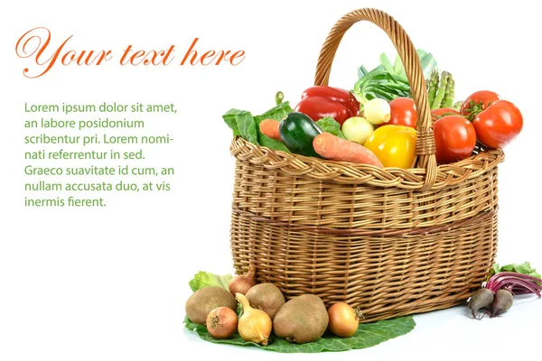 Basket full of vegetables — Stock Photo, Image