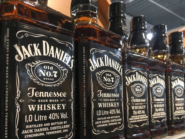 Botellas de Whisky Jack Daniel — Foto de Stock
