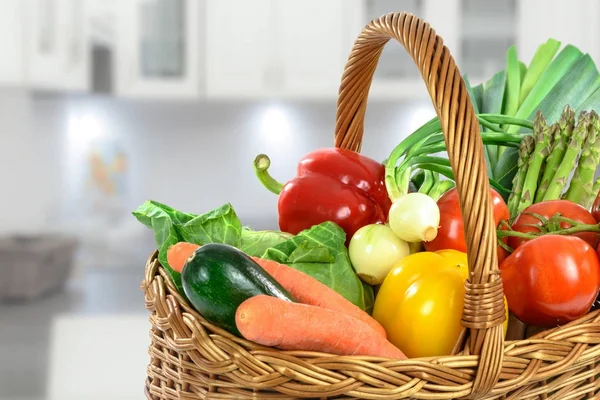 Basket full of vegetables — Stock Photo, Image