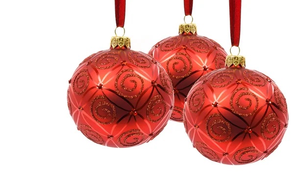 Bolas de Navidad rojas perfectas —  Fotos de Stock