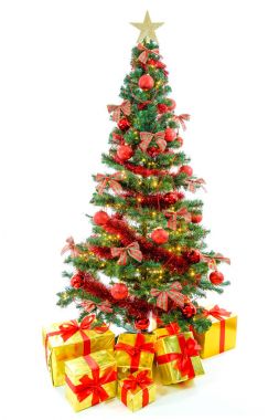 Zengin süslenen Noel ağacı