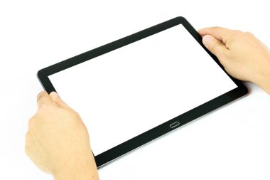 Bir tablet üzerinde çalışan