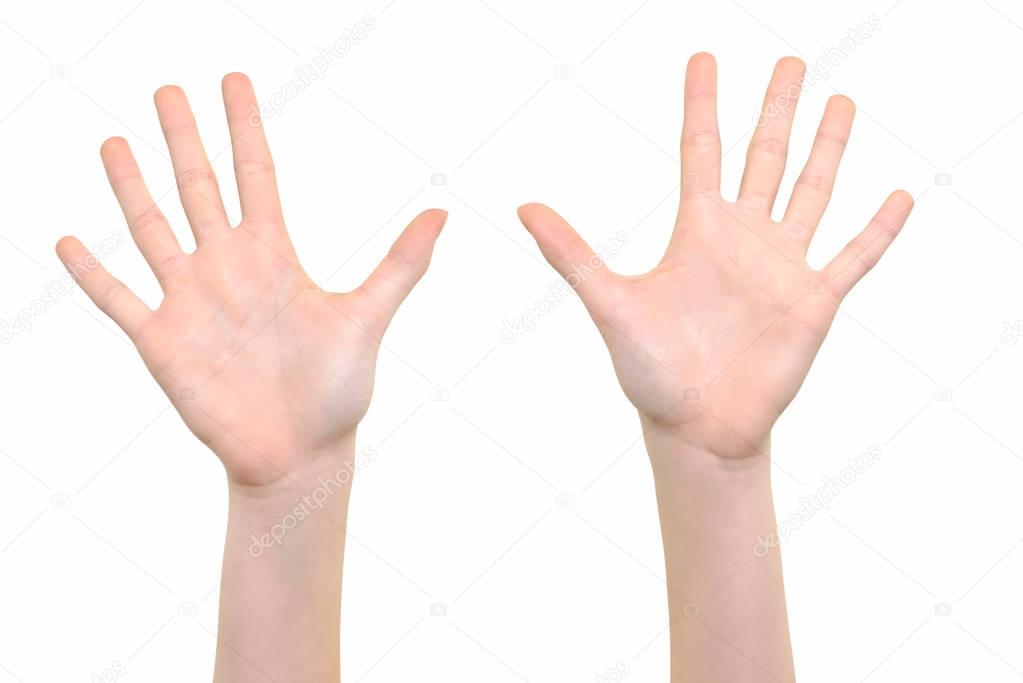 Open hands symbol