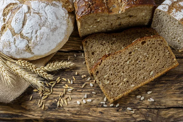 Natural bread in a rustic style Royalty Free Stock Images