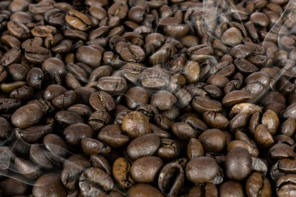 Heta kaffebönor textur — Stockfoto