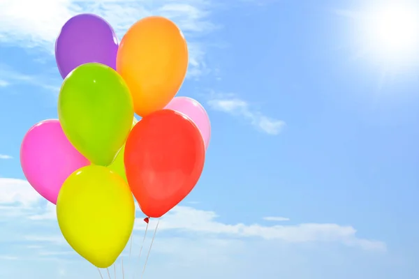Groep van kleurrijke ballonnen — Stockfoto