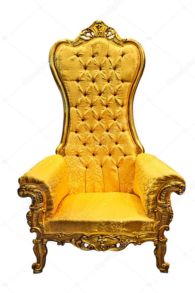 Golden antique armchair 