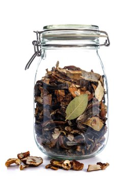 kavanoz içinde kurutulmuş mantar