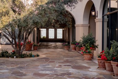 Amerika Birleşik Devletleri Santa Barbara. Santa Barbara sokakları.