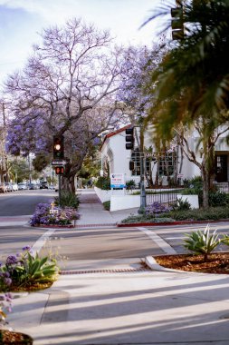 Amerika Birleşik Devletleri Santa Barbara. Santa Barbara sokakları.