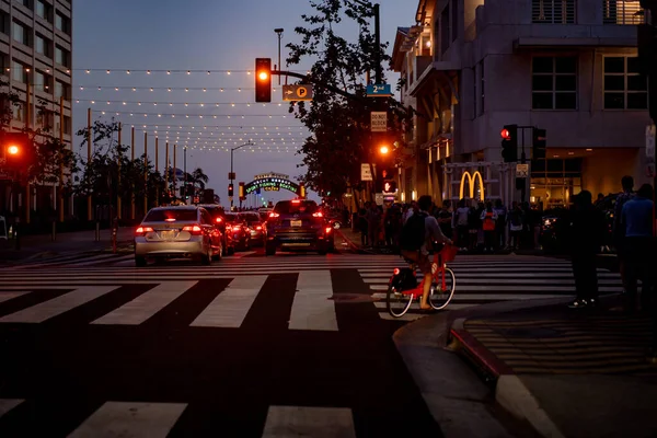 Vue Nuit Sur Ville — Photo