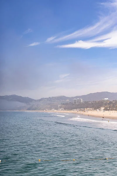 Plaża Santa Monica Weekend Santa Monica Tło Widok — Zdjęcie stockowe
