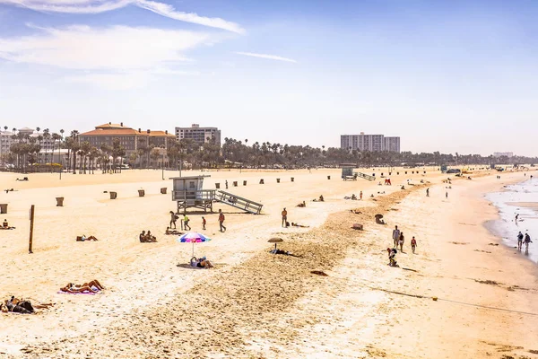 Santa Monica City Beach Weekend Santa Monica Background View — Stock Photo, Image