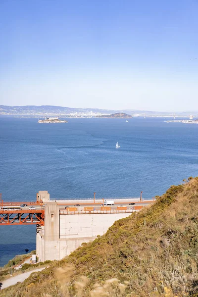 Golden Gate Bridge Suspension Bridge Golden Gate Strait San Francisco — Stock Photo, Image