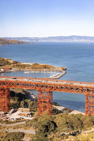 Golden Gate Bridge Висячий Міст Через Протоку Золоті Ворота Сан — стокове фото