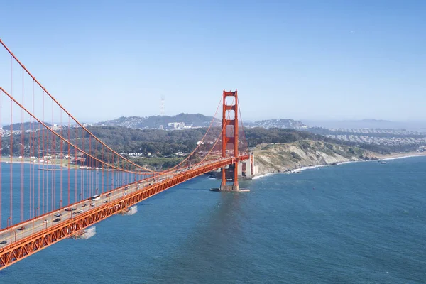 Golden Gate Bridge Висячий Міст Через Протоку Золоті Ворота Сан — стокове фото