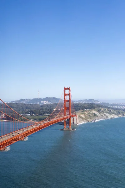 Golden Gate Bridge Висячий Міст Через Протоку Золоті Ворота Сан — стокове фото