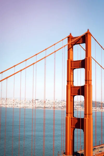 Puente Golden Gate Puente Colgante Sobre Estrecho Golden Gate San — Foto de Stock