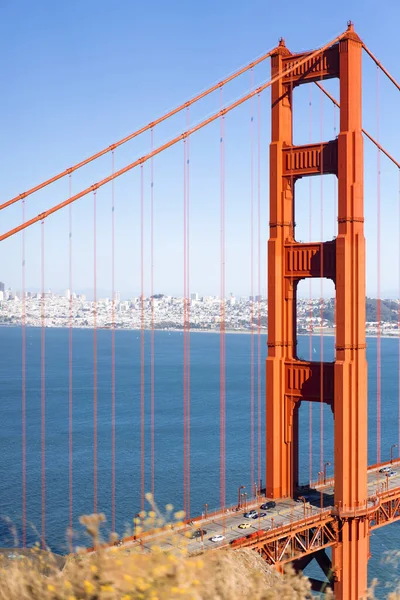 Golden Gate Bridge Висячий Міст Через Протоку Золоті Ворота Сан — стокове фото