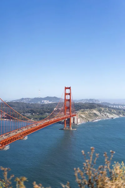 Puente Golden Gate Puente Colgante Sobre Estrecho Golden Gate San — Foto de Stock