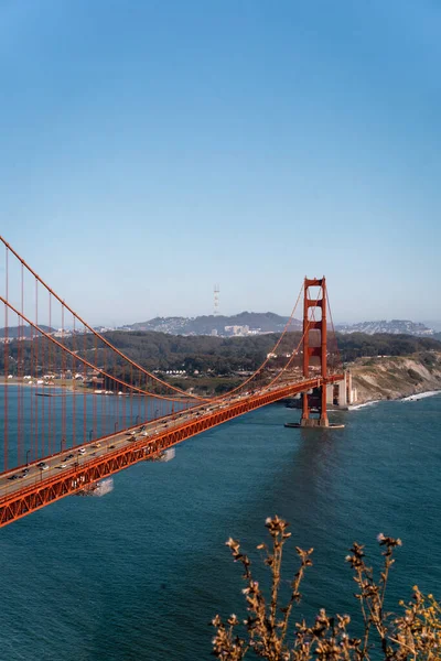 Puente Golden Gate Puente Colgante Sobre Estrecho Golden Gate San — Foto de Stock