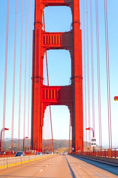 Ponte Golden Gate Ponte Suspensa Sobre Estreito Golden Gate São — Fotografia de Stock