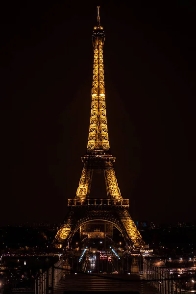 Parigi Francia Attrazioni Parigi Torre Eiffel Notte — Foto Stock