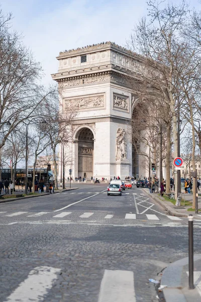 Paryż Francja Łuk Triumfalny Atrakcje Paryża — Zdjęcie stockowe