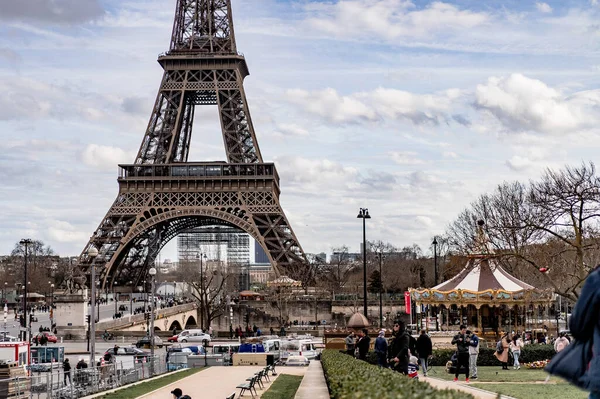 Straatfoto Plaatsen Mensen Frankrijk Parijs Maart 2020 — Stockfoto