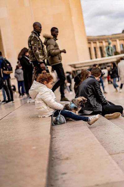 Zdjęcia Uliczne Miejsca Ludzie Francja Paryż Marzec 2020 — Zdjęcie stockowe