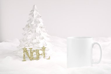 Mockup tarz stok Ürün görüntü, sen-ebilmek eklemek için özel tasarım/alıntı beyaz kupa.