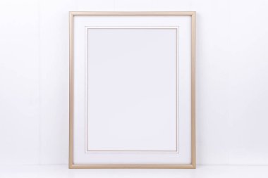 Stok fotoğraf portre altın çerçeve ile tarz mockup