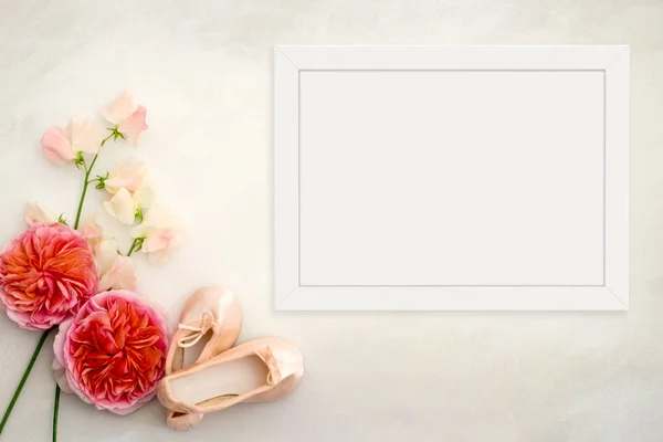 รูปแบบดอกไม้ การถ่ายภาพสต็อกที่มีกรอบสีขาว — ภาพถ่ายสต็อก