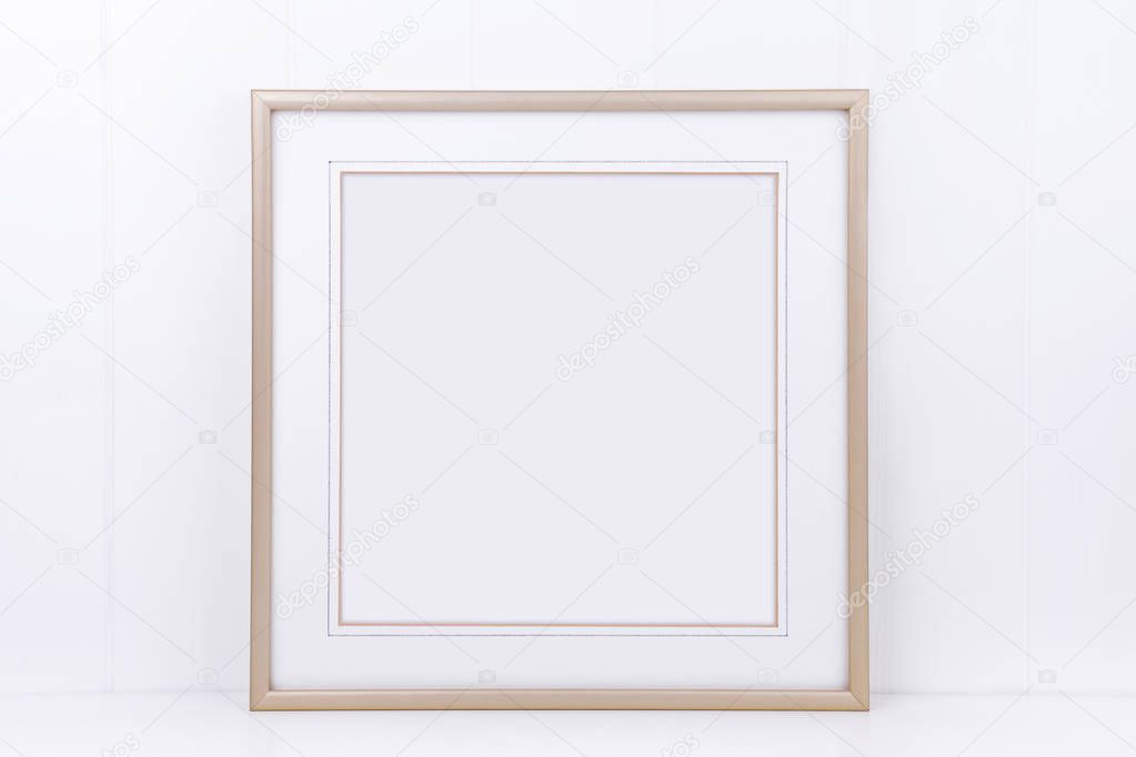 Mockup styled stock photography with square gold frame