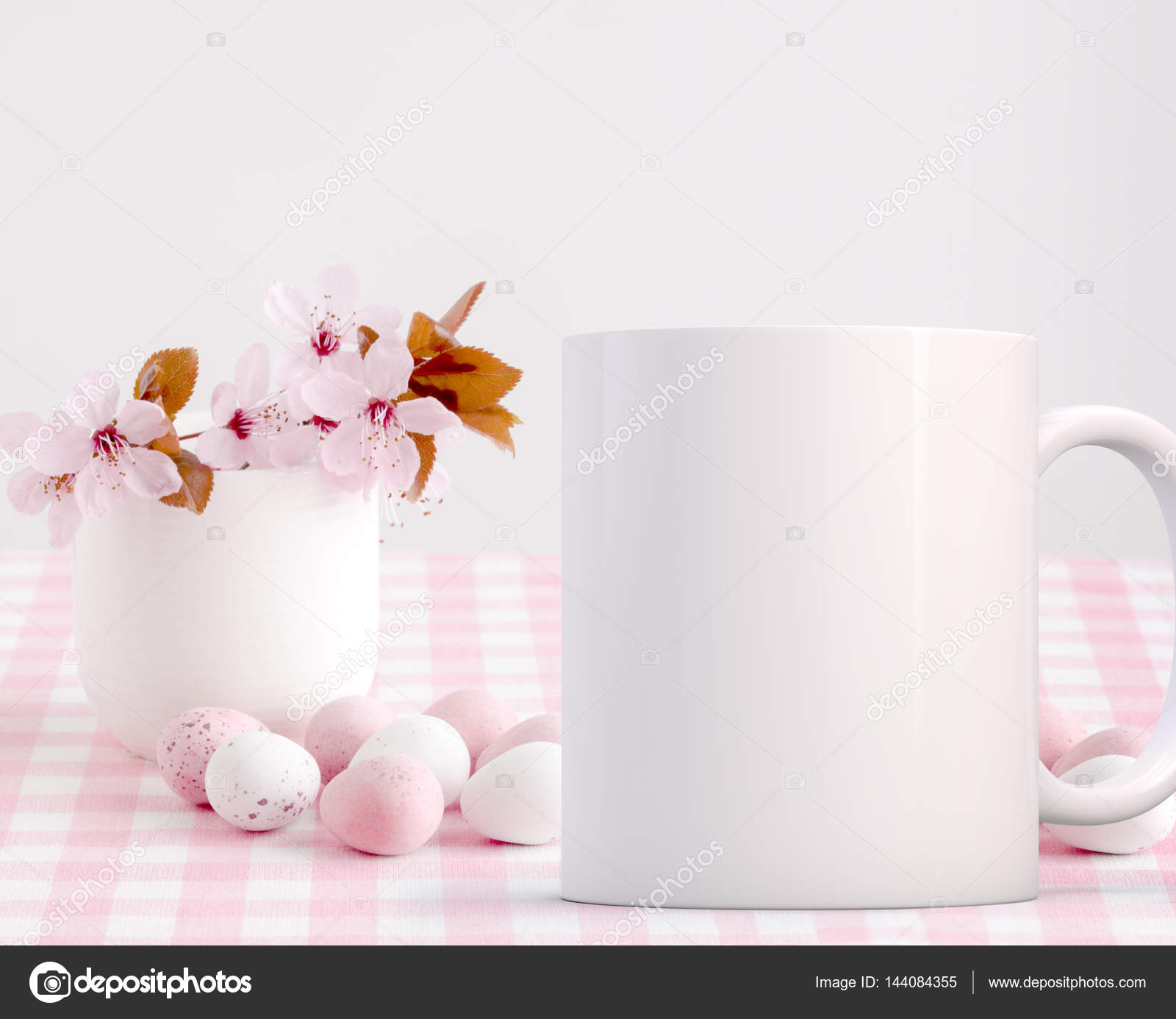 Download Easter Mug Mockup White Blank Coffee Mug To Add Your Custom Design Or Quote To Stock Photo Image By C Capdesign 144084355