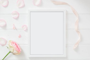 Stok fotoğraf çerçevesi Mockup çiçek tarz